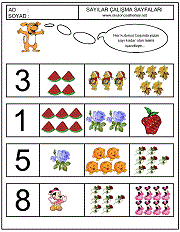 okul öncesi çocuklar için sayı çalışmaları